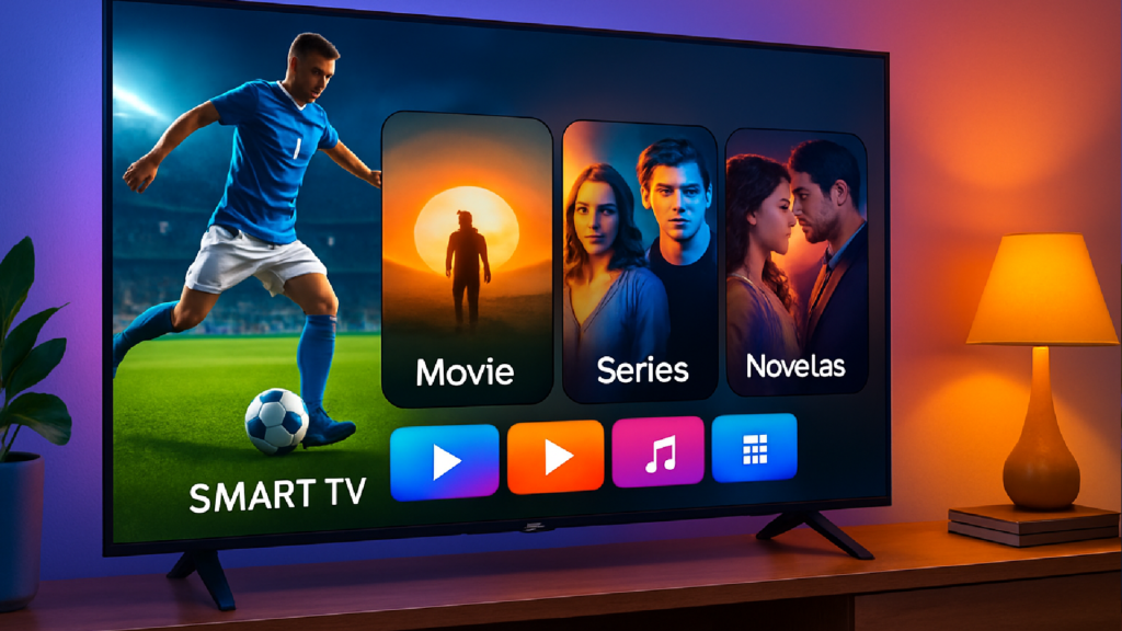 Imagem ilustrativa sobre Como Aproveitar Sua Smart TV Para Assistir Jogos, Filmes, Séries e Novelas em 2026