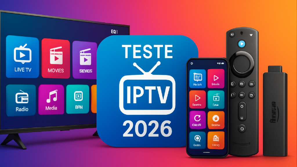 Imagem ilustrativa sobre Teste IPTV Grátis 2026: 7 Aplicativos para Smart TV, Android e Fire TV
